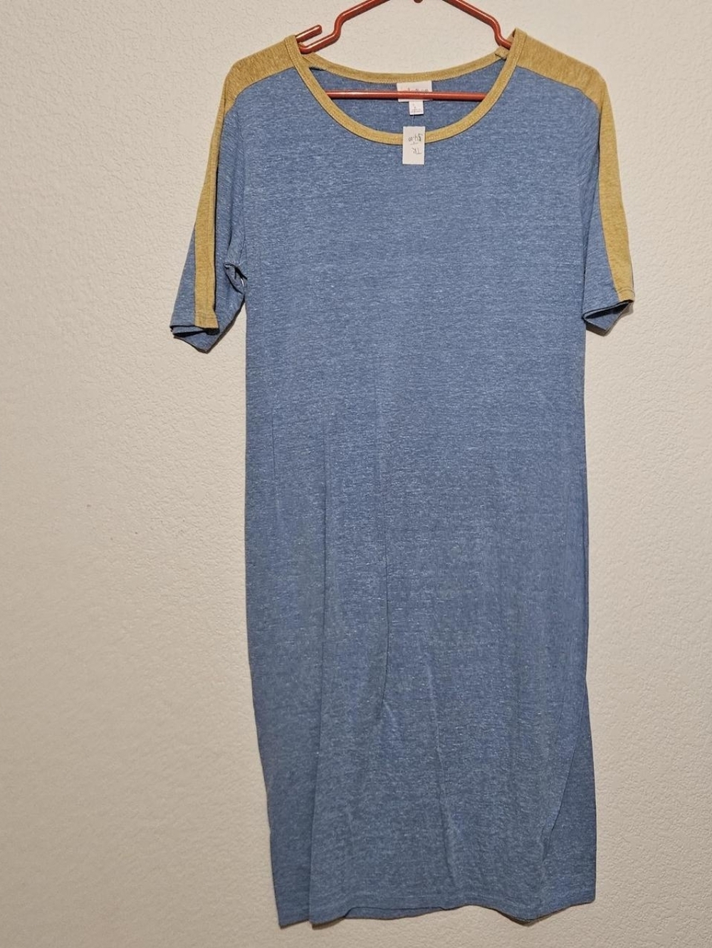 Large Blue And Yellow LuLaRoe Dress